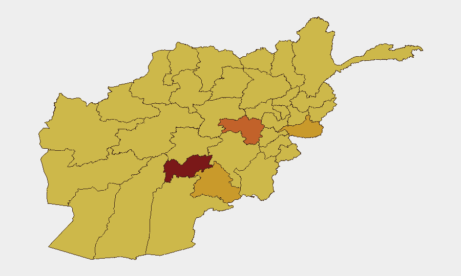 Afghanistan sub-national risk map