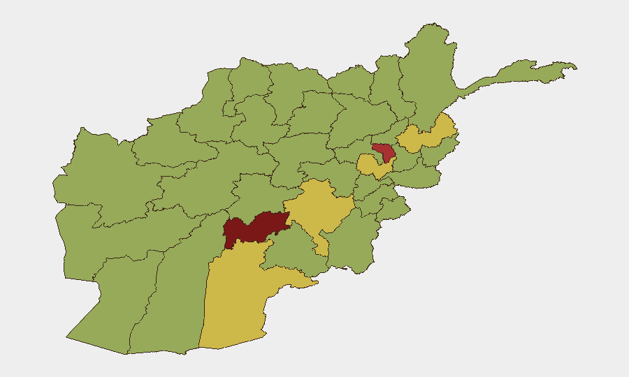 Afghanistan sub-national risk map