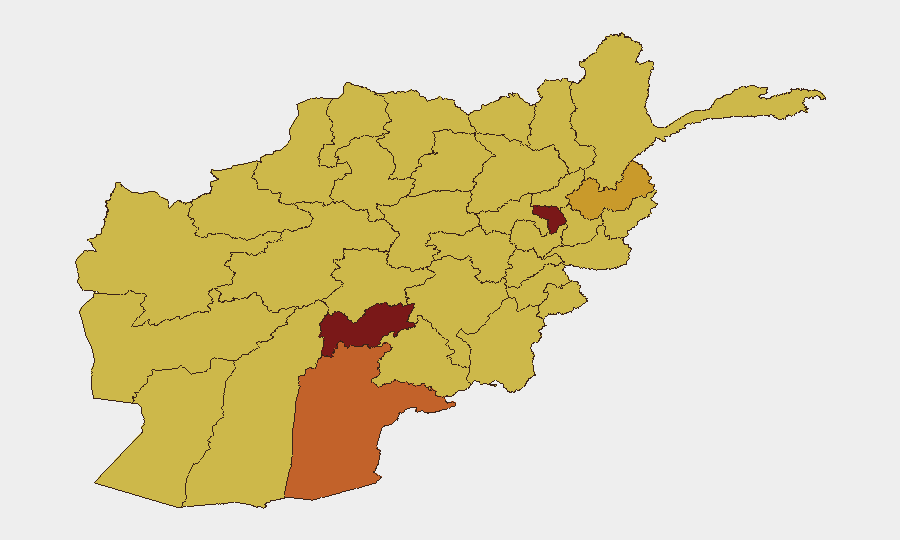 Afghanistan sub-national risk map