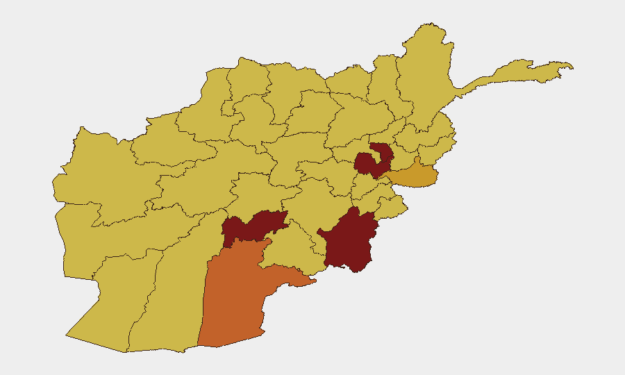 Afghanistan sub-national risk map