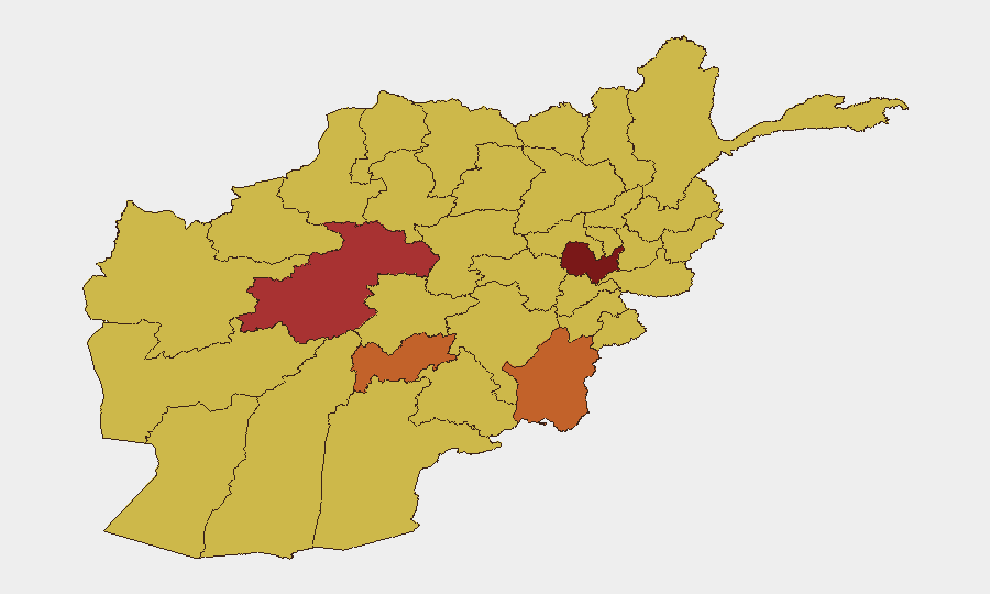Afghanistan sub-national risk map