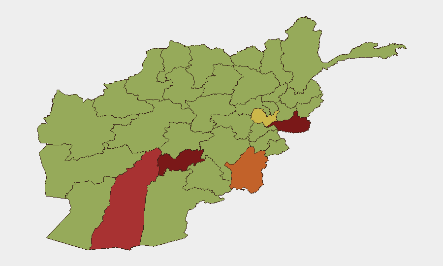 Afghanistan sub-national risk map