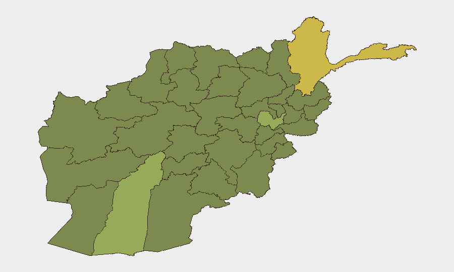 Afghanistan sub-national risk map