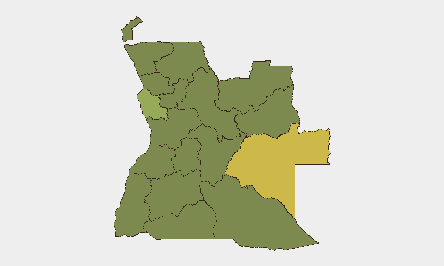 Angola sub-national risk map
