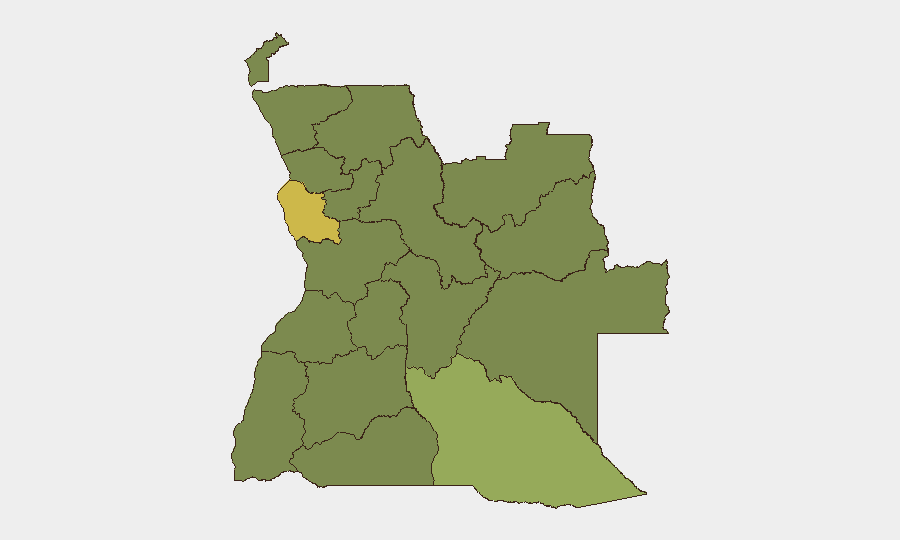 Angola sub-national risk map