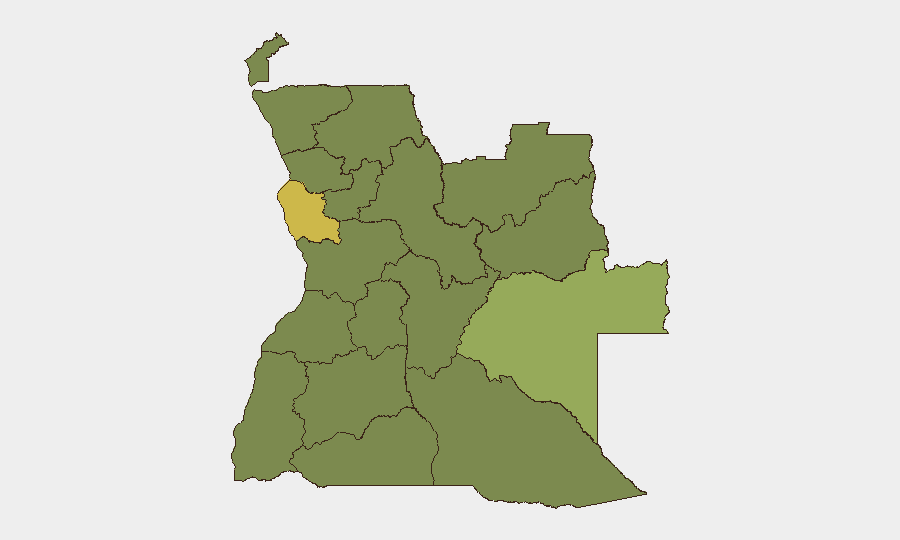Angola sub-national risk map