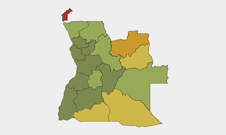 Angola sub-national risk map