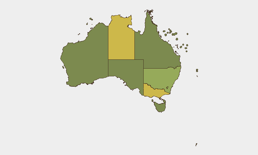 Australia sub-national risk map
