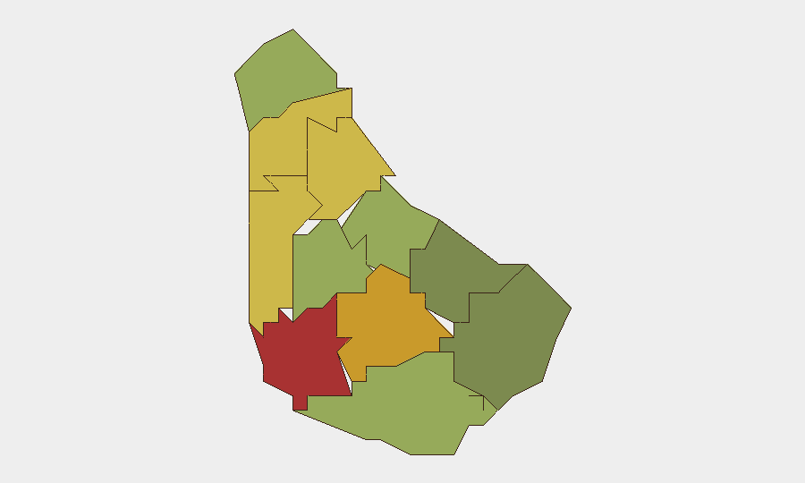 Barbados sub-national risk map