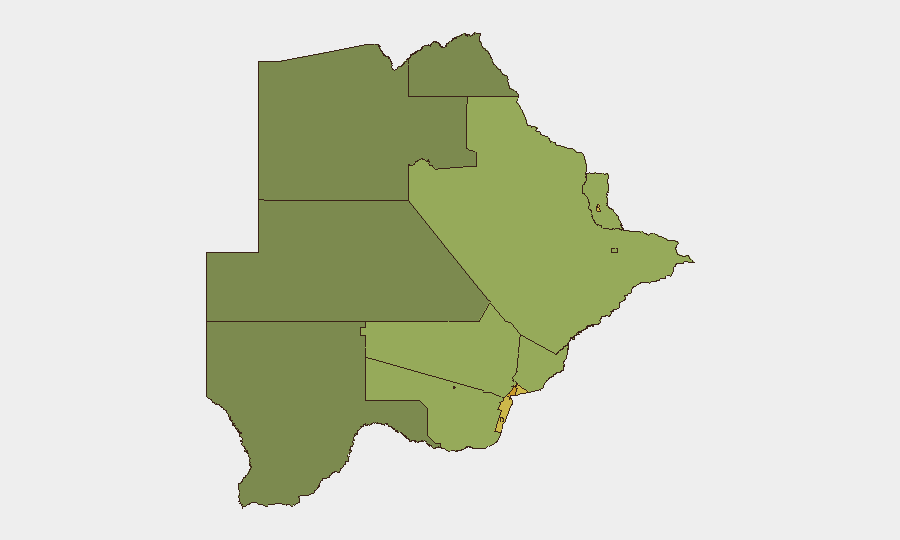 Botswana sub-national risk map