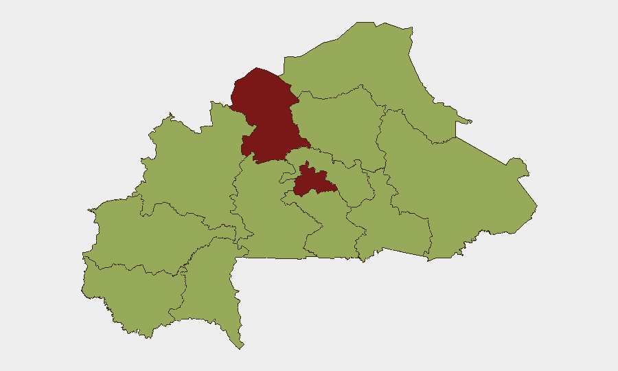 Burkina Faso sub-national risk map