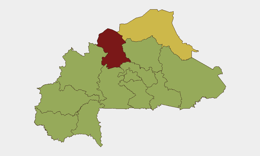 Burkina Faso sub-national risk map