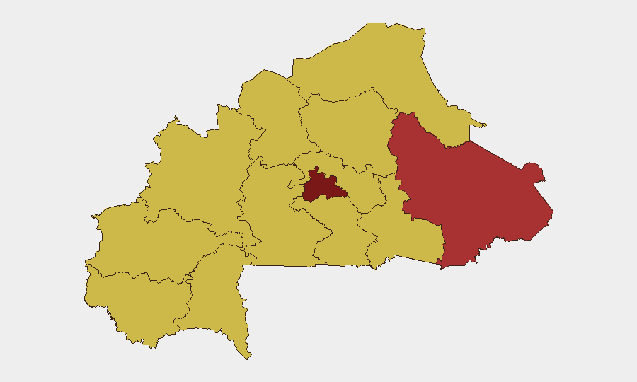 Burkina Faso sub-national risk map
