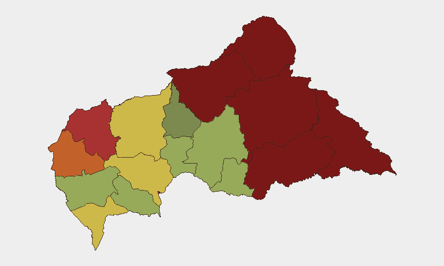 Central African Republic sub-national risk map