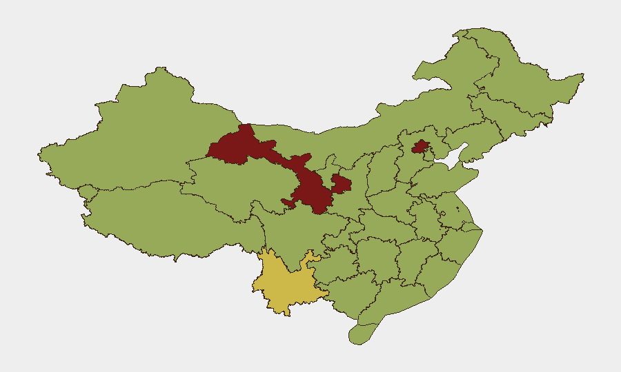 China sub-national risk map