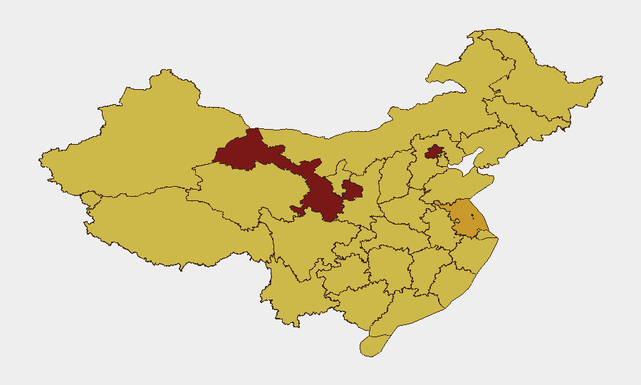 China sub-national risk map