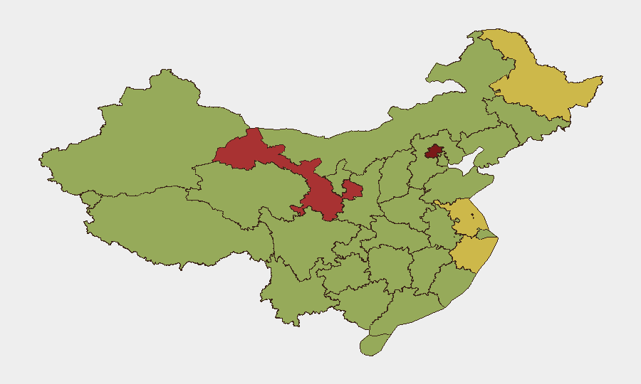 China sub-national risk map