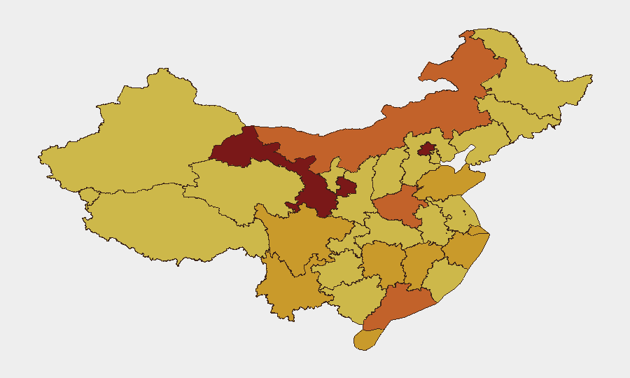 China sub-national risk map