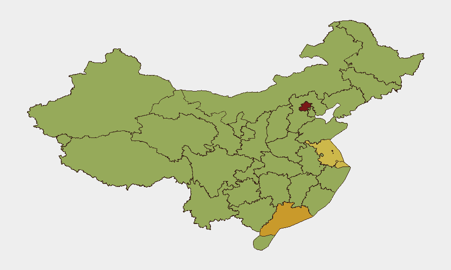 China sub-national risk map