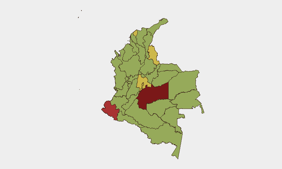 Colombia sub-national risk map