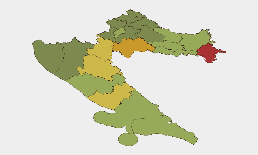 Croatia sub-national risk map