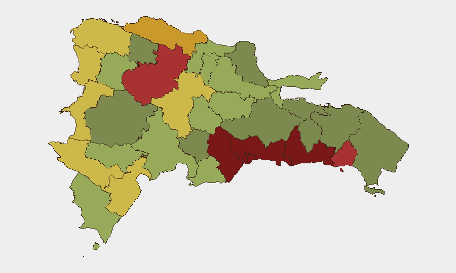 Dominican Republic sub-national risk map