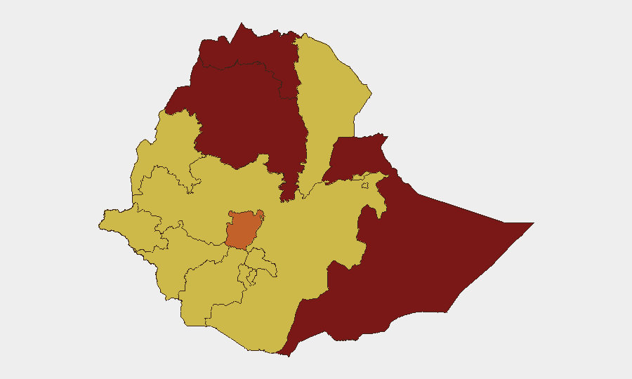 Ethiopia sub-national risk map