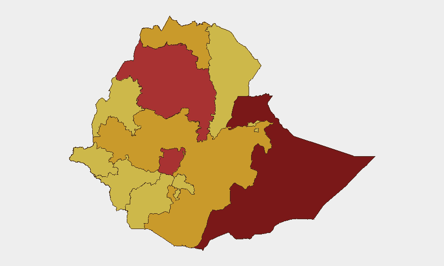 Ethiopia sub-national risk map