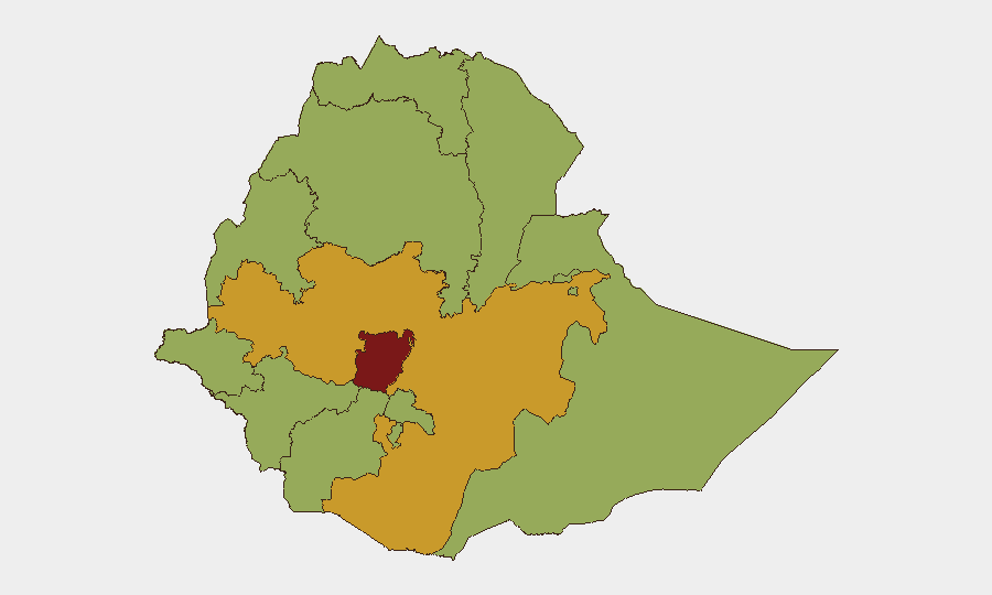Ethiopia sub-national risk map