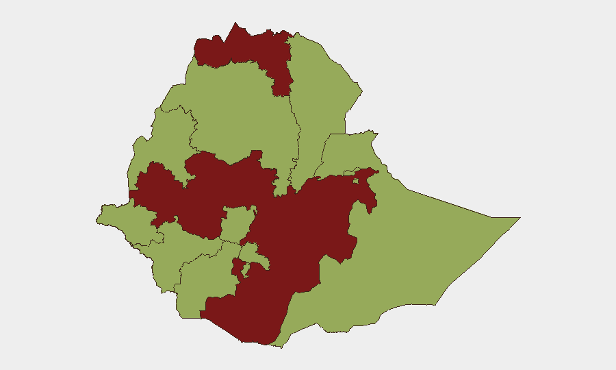 Ethiopia sub-national risk map