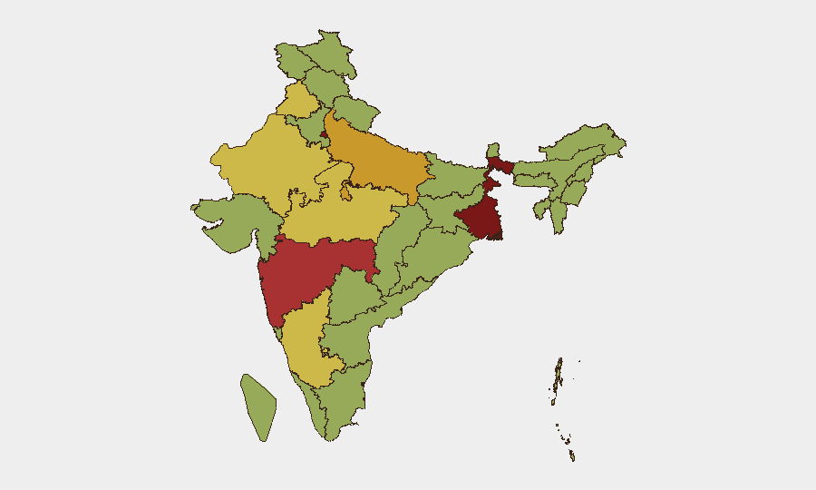 India sub-national risk map