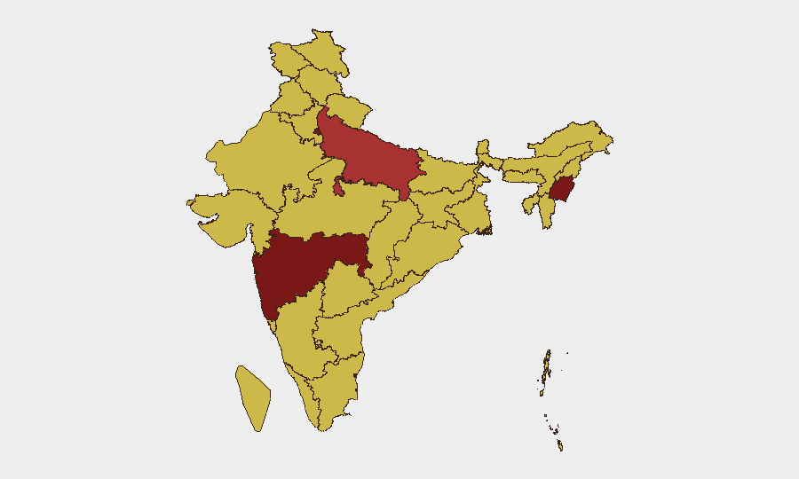 India sub-national risk map
