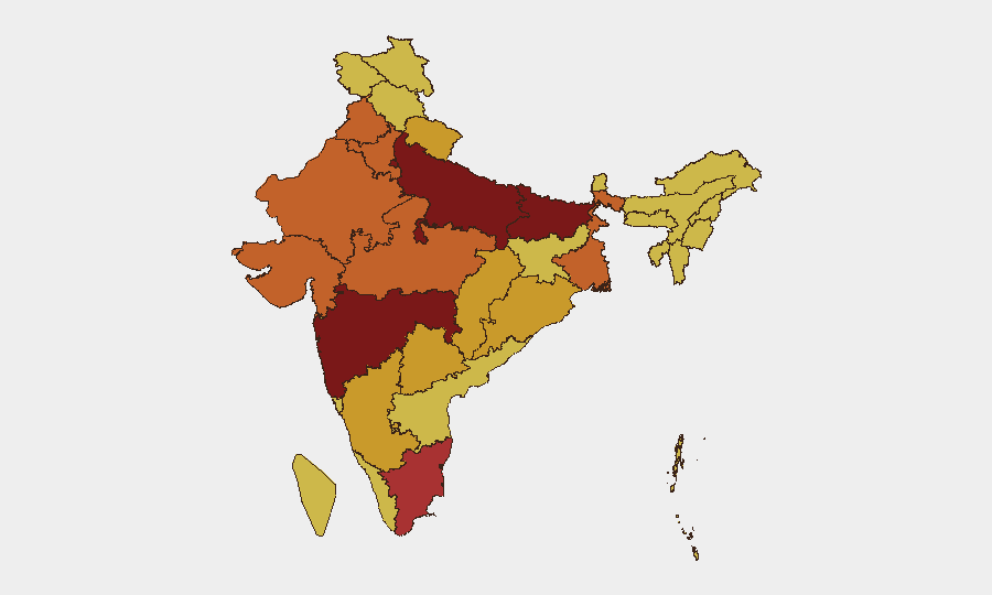 India sub-national risk map