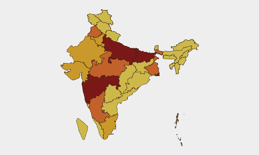 India sub-national risk map