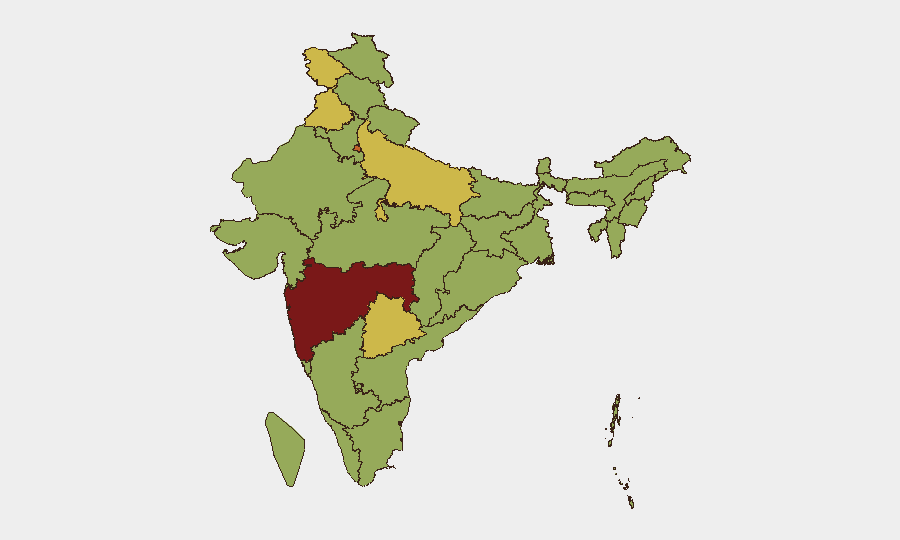 India sub-national risk map