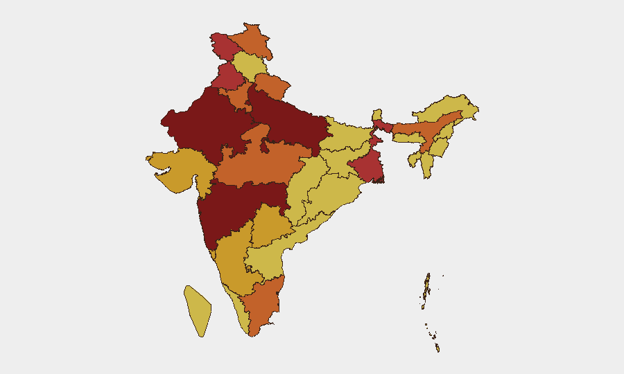 India sub-national risk map