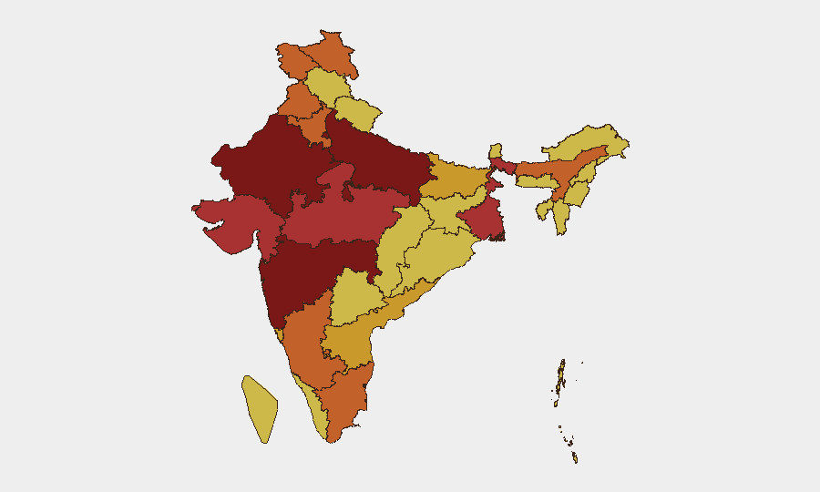 India sub-national risk map