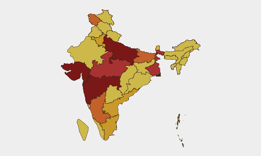 India sub-national risk map