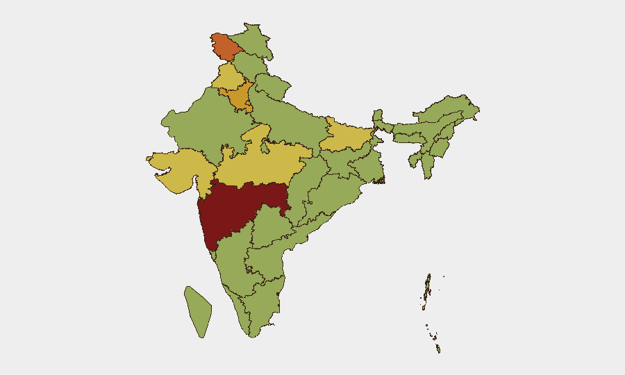 India sub-national risk map