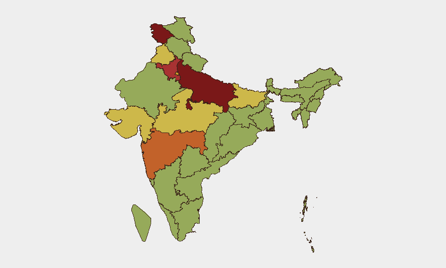 India sub-national risk map
