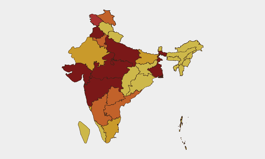 India sub-national risk map