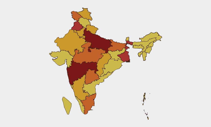 India sub-national risk map