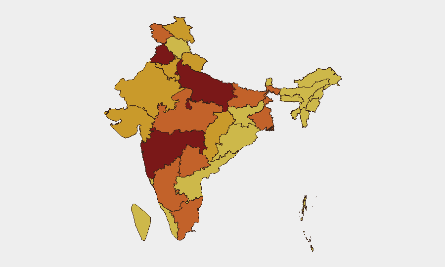 India sub-national risk map