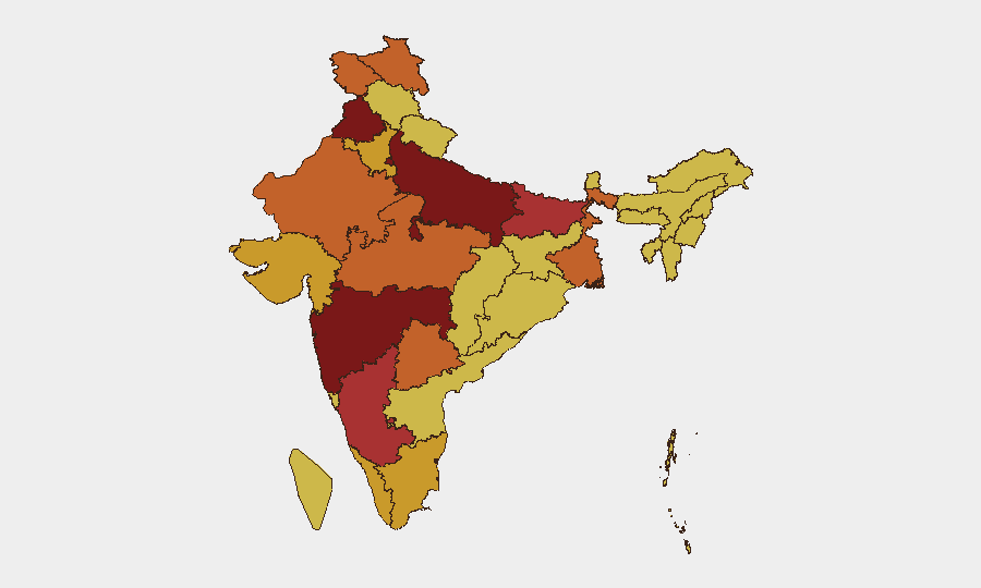India sub-national risk map