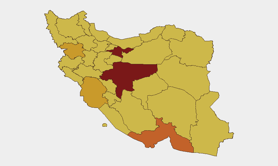 Iran sub-national risk map