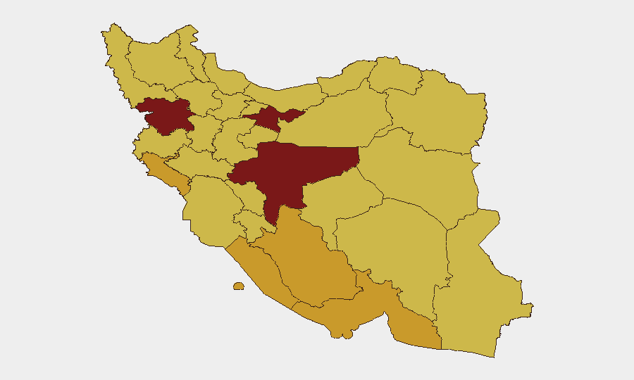 Iran sub-national risk map