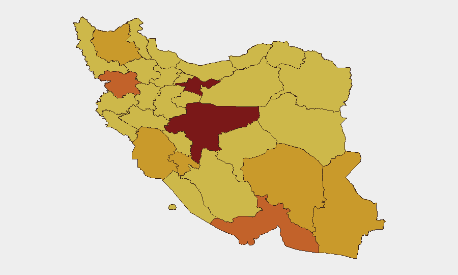 Iran sub-national risk map