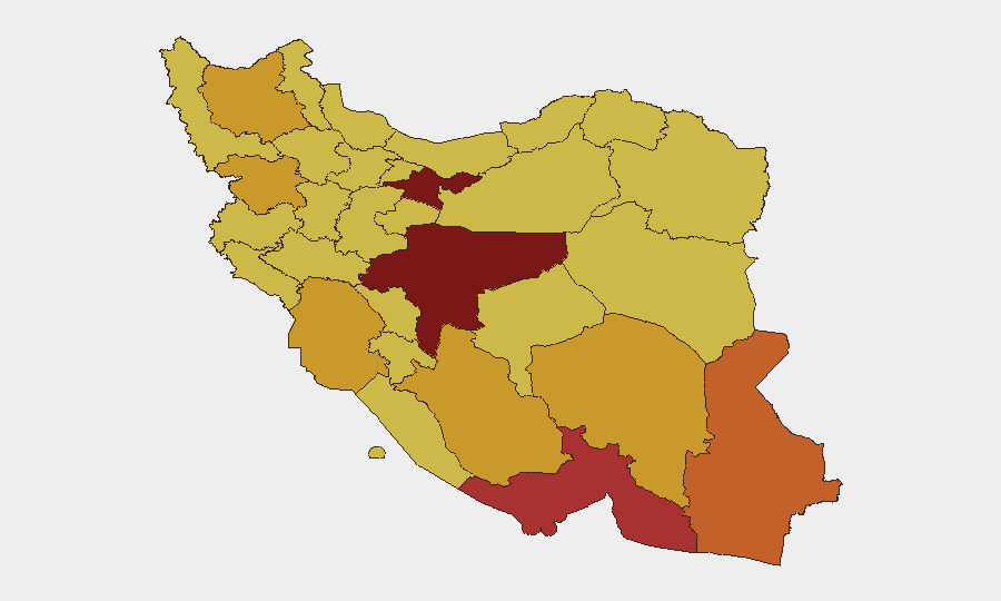 Iran sub-national risk map