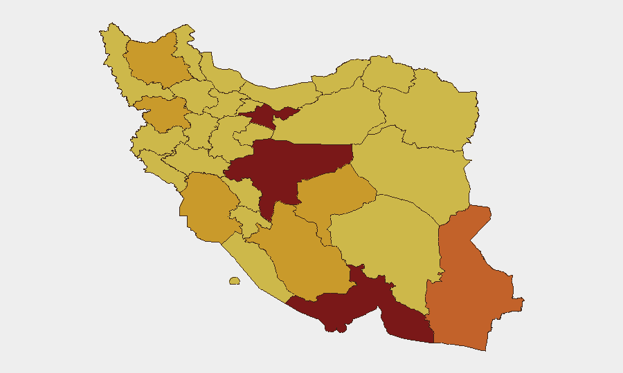 Iran sub-national risk map