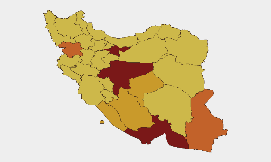 Iran sub-national risk map